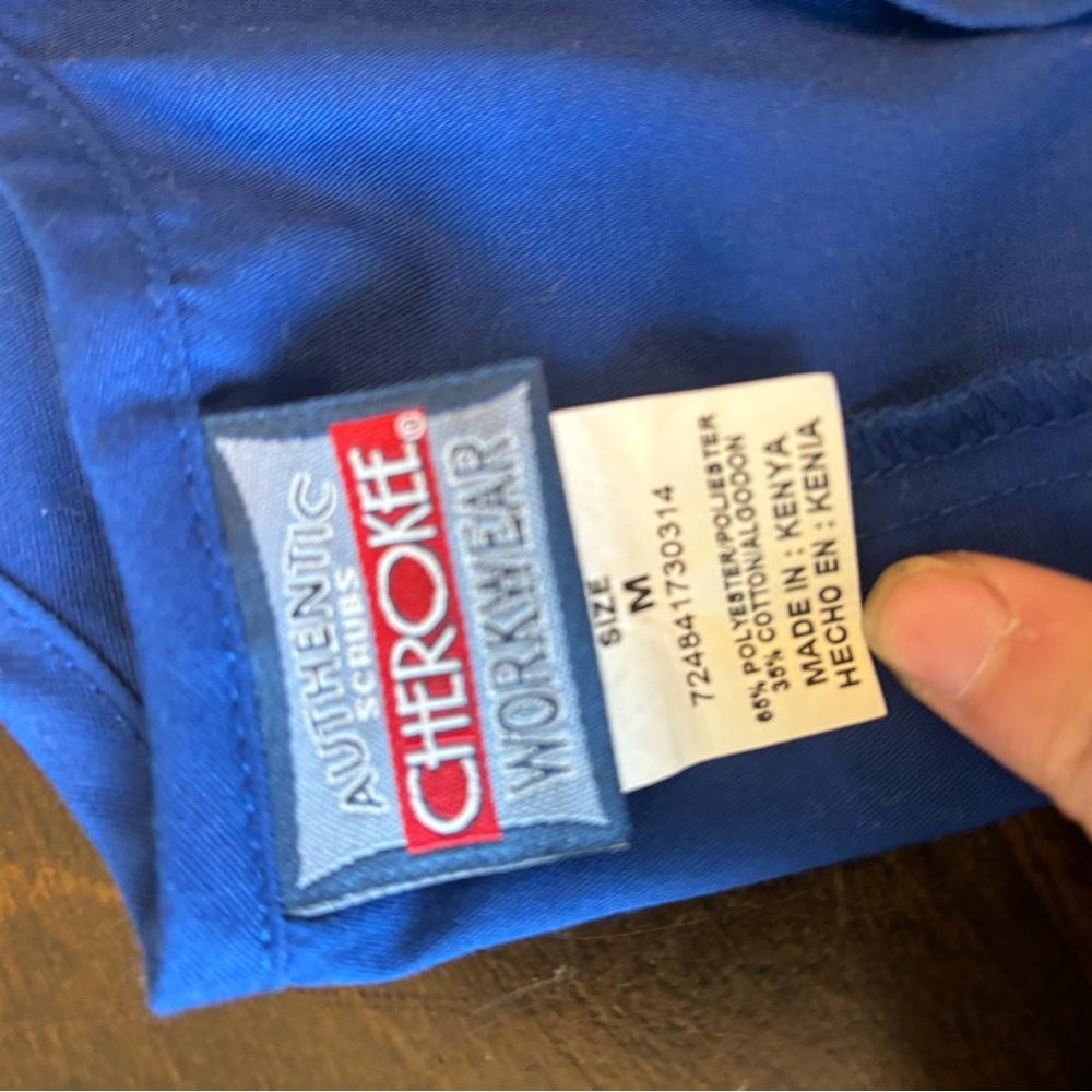 Cherokee Royal Blue Scrub Top